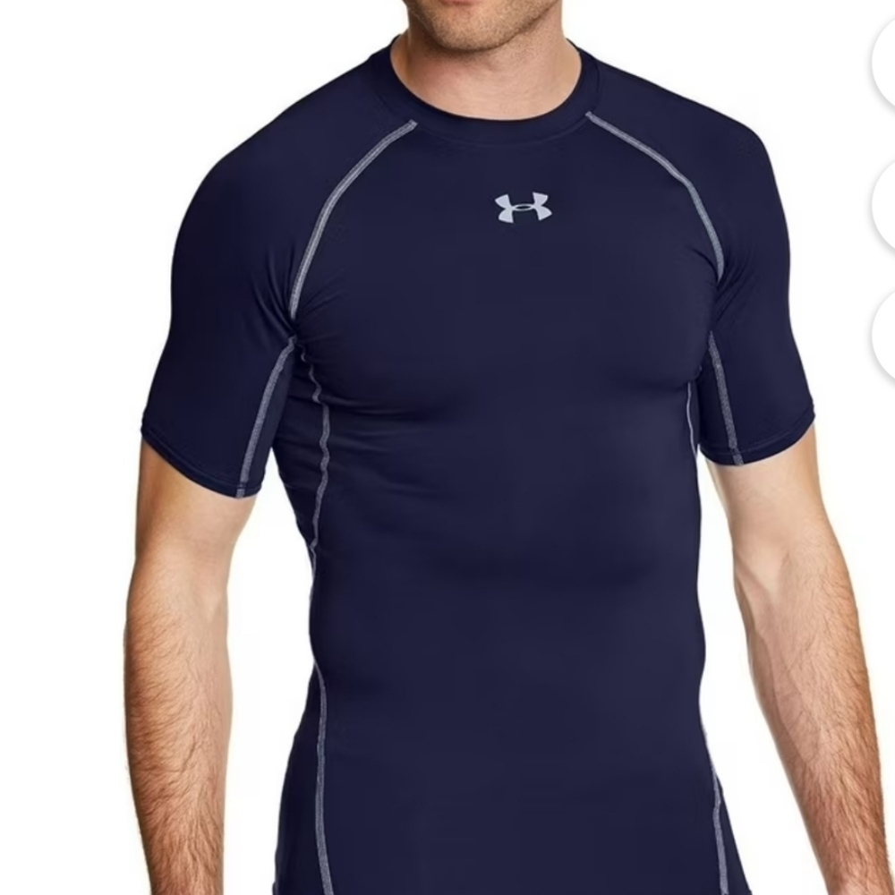 Under Armour HEATGEAR Compression Black Performance Shirt, LG TALL, NWOT